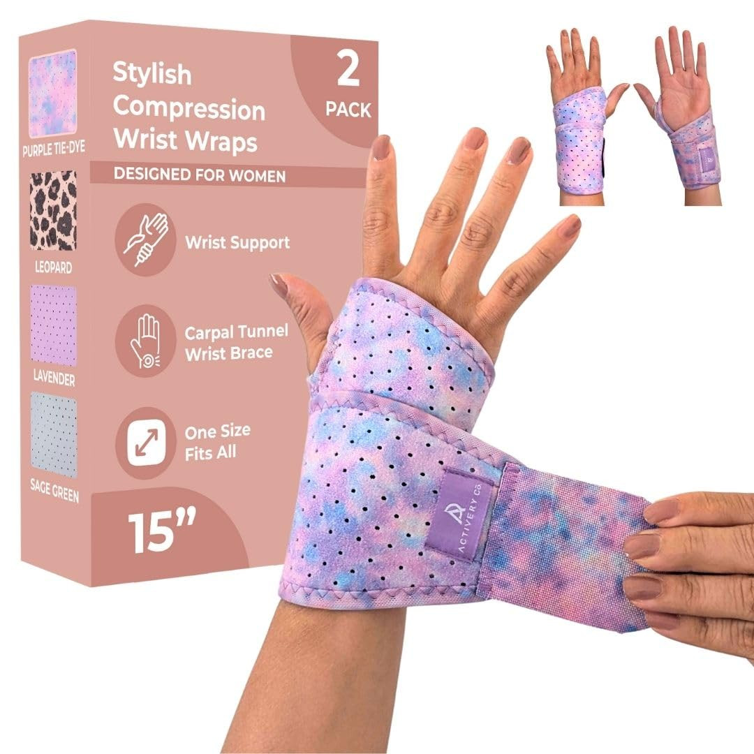 2-Pack Carpal Tunnel Brace for Women Wrist Wraps Wrist Support for Keyboard, …