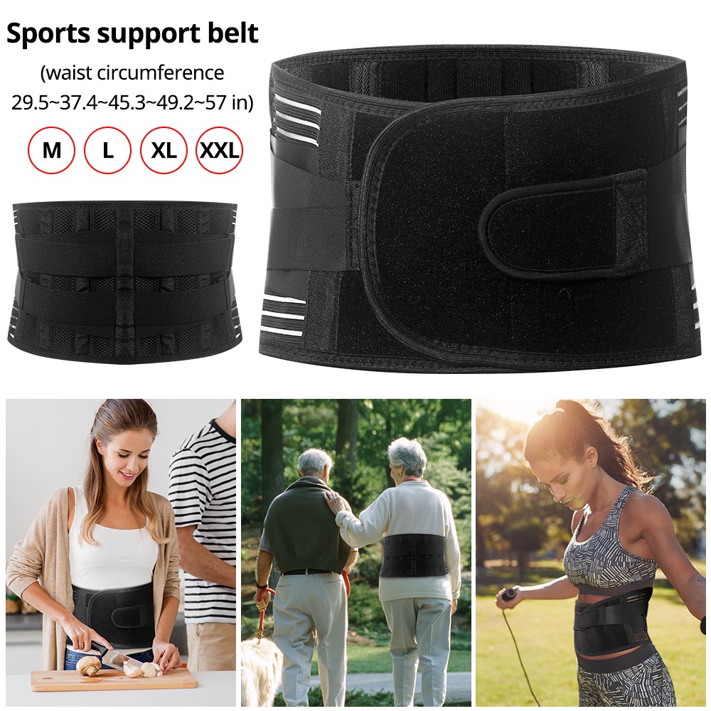Adjustable Lumbar Support Lower Waist Back Belt Brace Pain Relief For Men Women