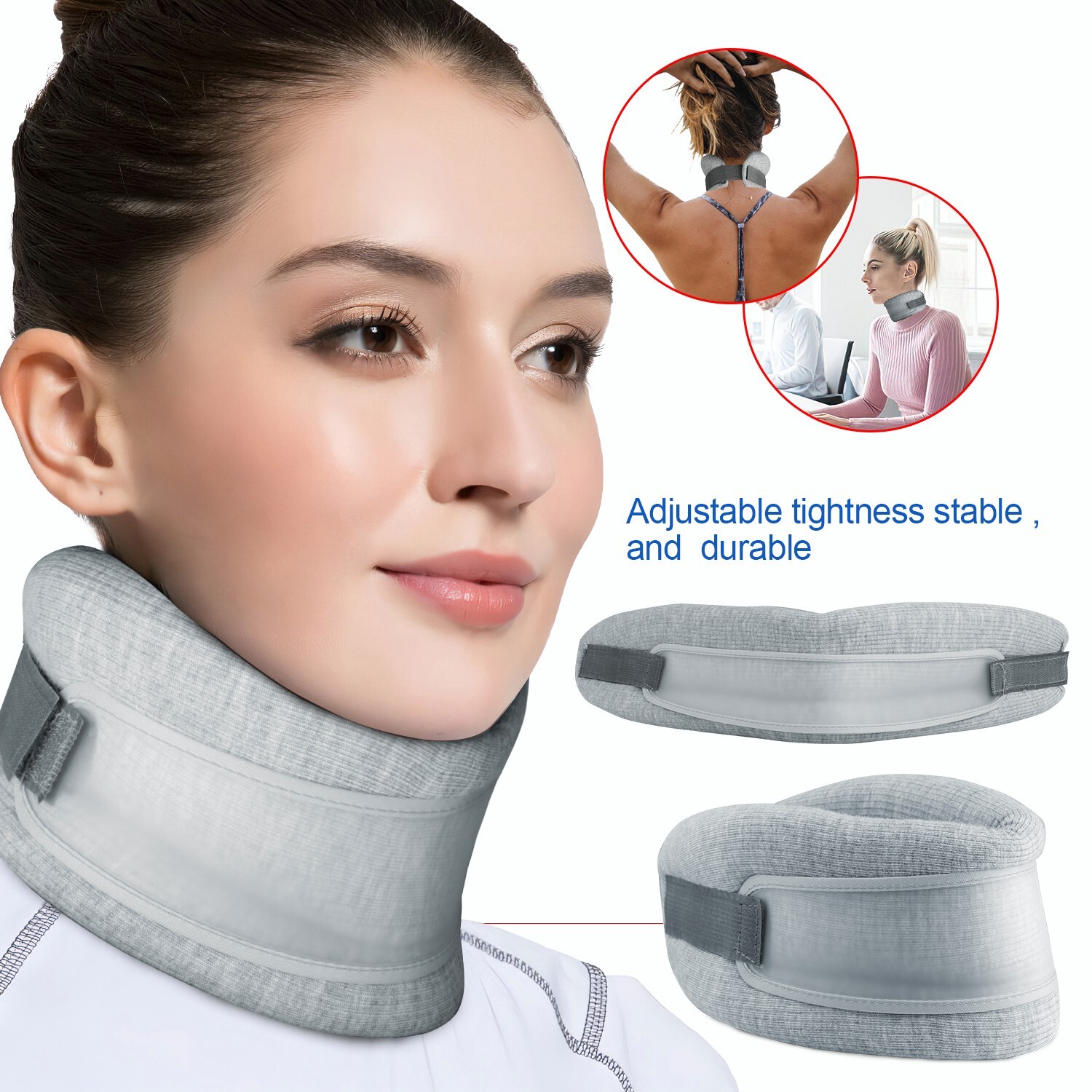 Professional Adjustable Cervical Collar Neck Traction Brace Support Pain Relief