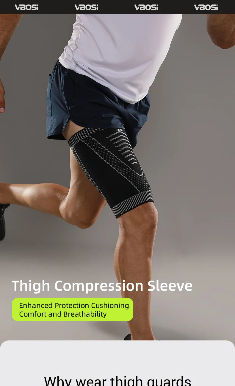 1 Piece Elastic Non-slip Breathable Thigh Support Sleeve