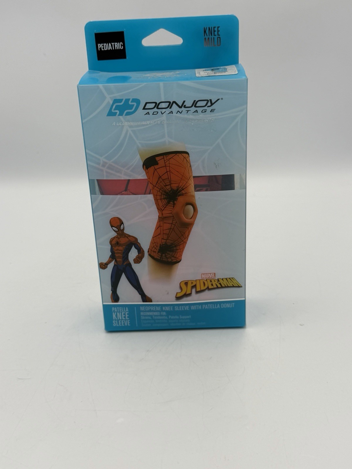 DonJoy Advantage Marvel Spider-Man Pediatric Patella Knee Sleeve Mild Support