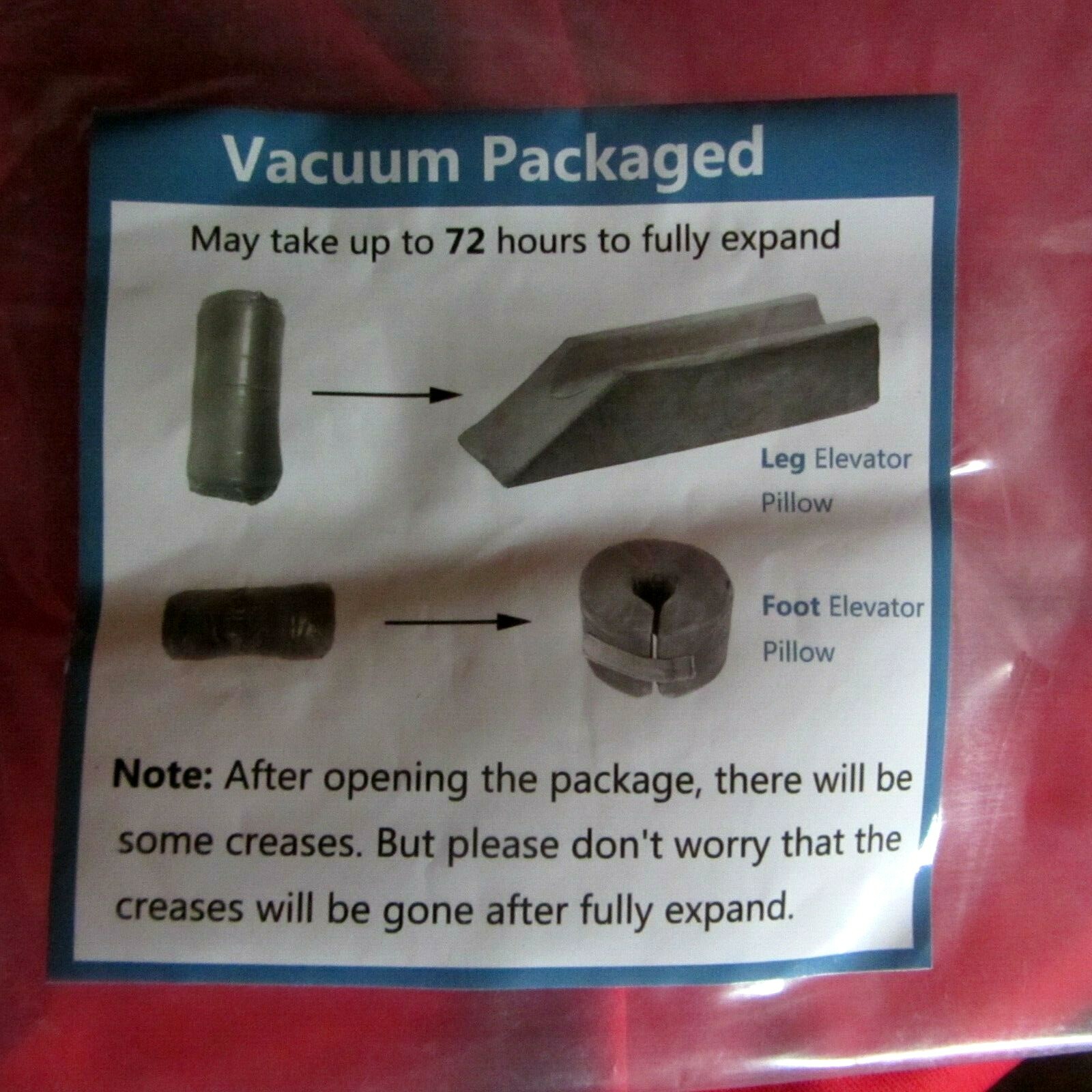 ANKLE FOAM FOOT ELEVATOR – MEMORY FOAM – VACUUM PACKAGED – NEW