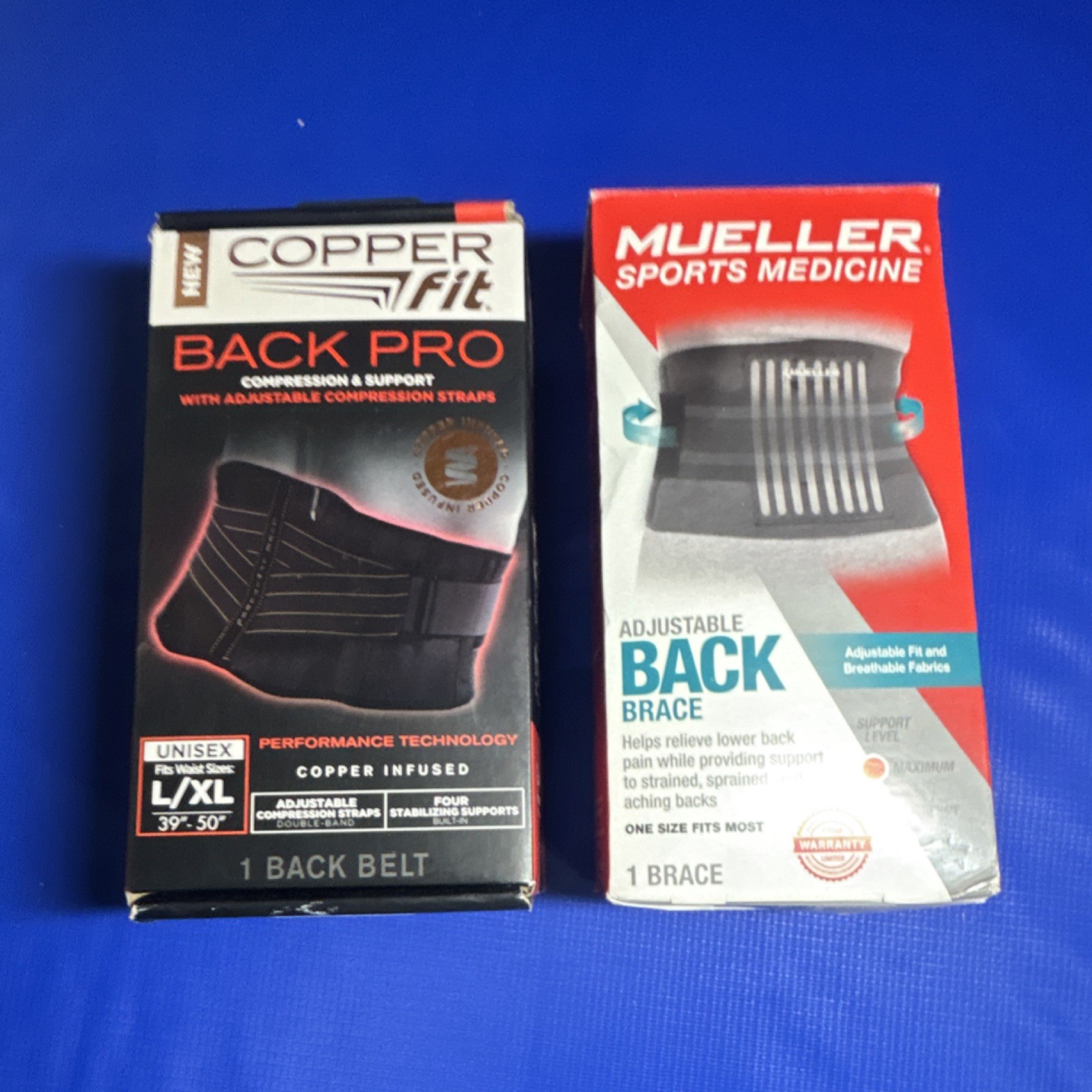 Copper Fit Back Pro L/XL + Mueller Adjustable Back Brace One Size, Black Lot 2