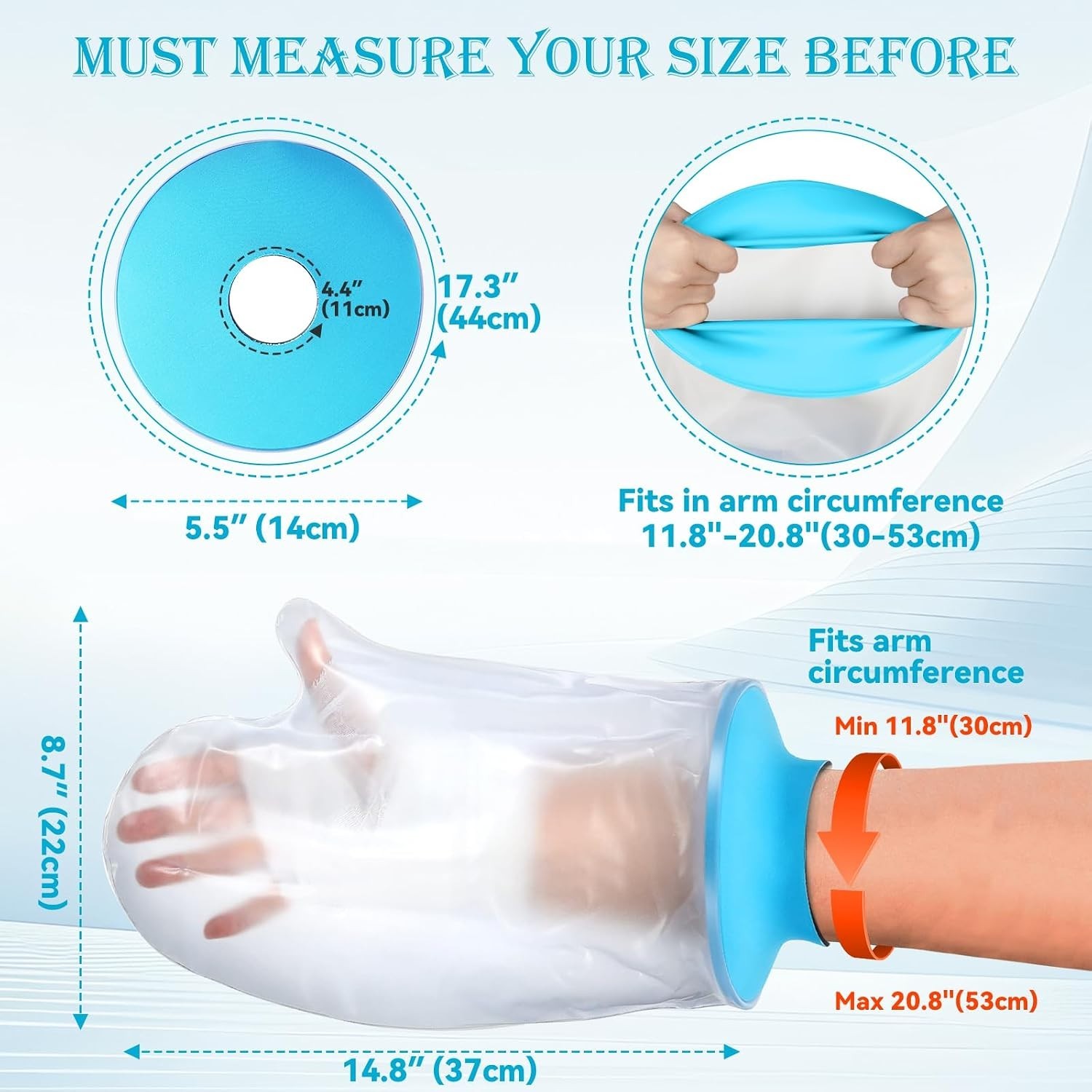 NEW Waterproof Hand Cast Cover Hand Cover for Shower After Surgery Hand