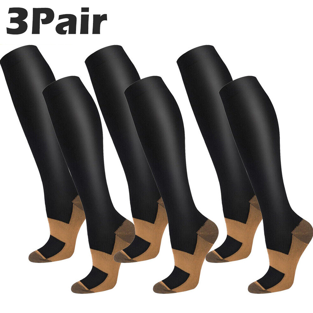 Copper Infused Gym Compression Socks Foot Support Sports Socks Plantar Fasciitis