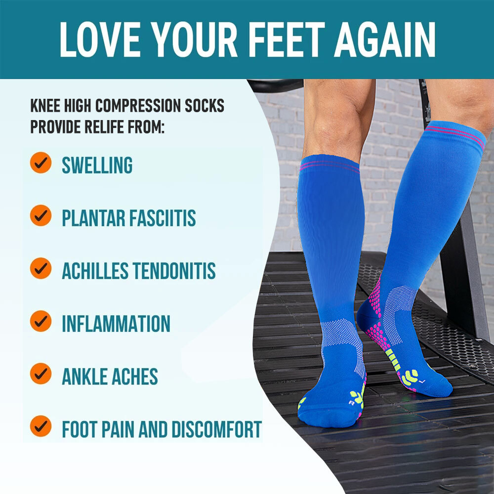 Athletic Compression Socks Multi-Sport for Baseball, Softball, Football and More