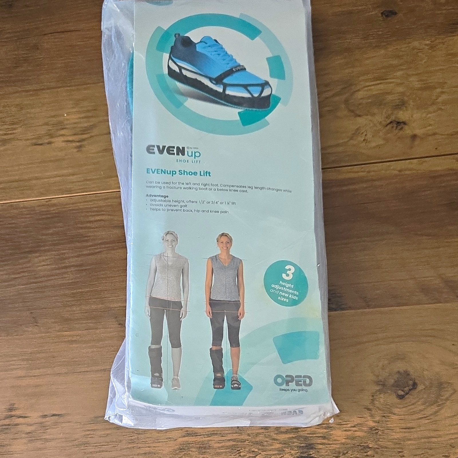 EVENup Shoe Lift Leveler Adjustable Large Black AUSG-01-3-US-L