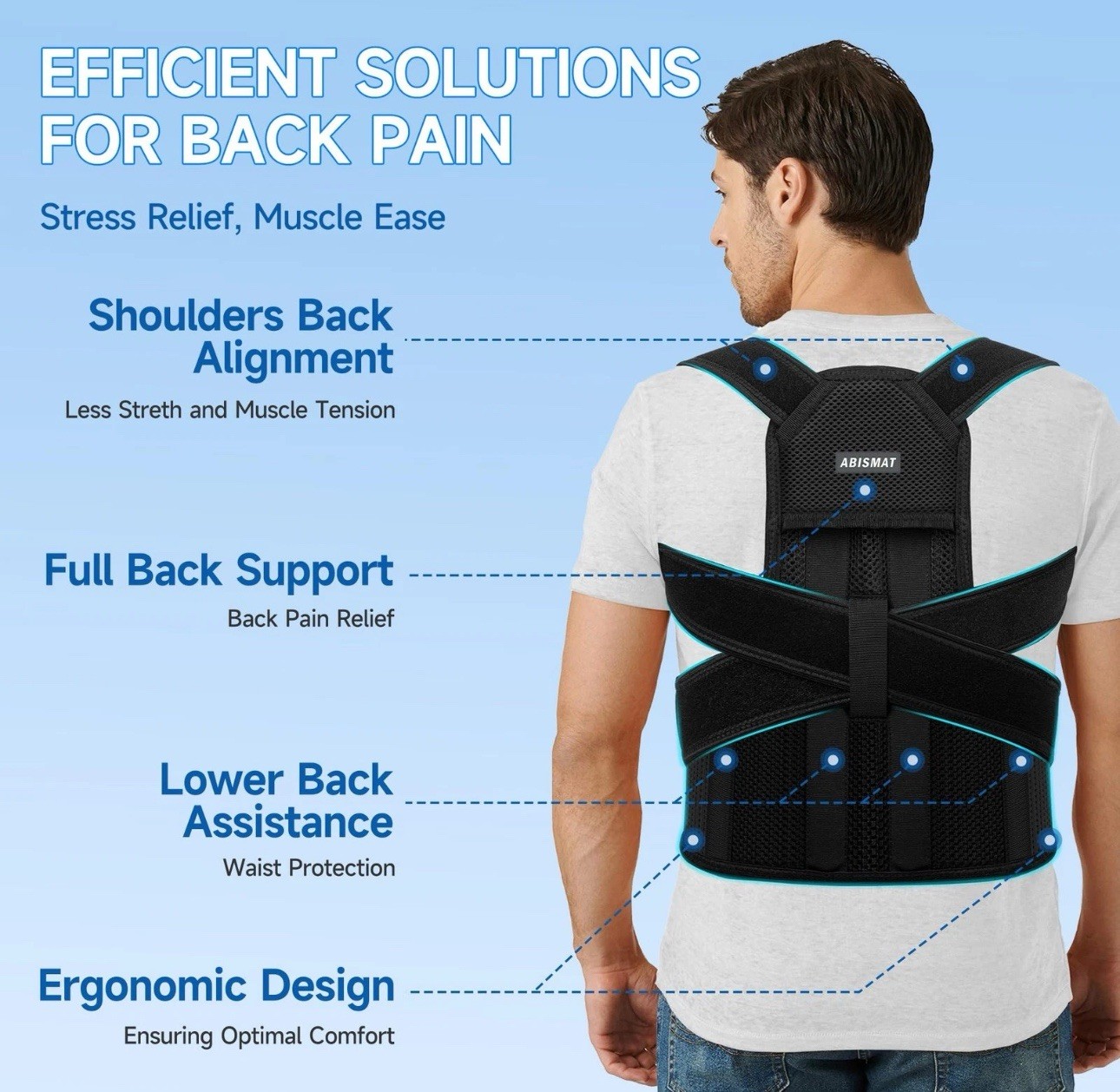 Back Brace Posture Corrector for Men and Women, Adjustable Shoulder Straighte…