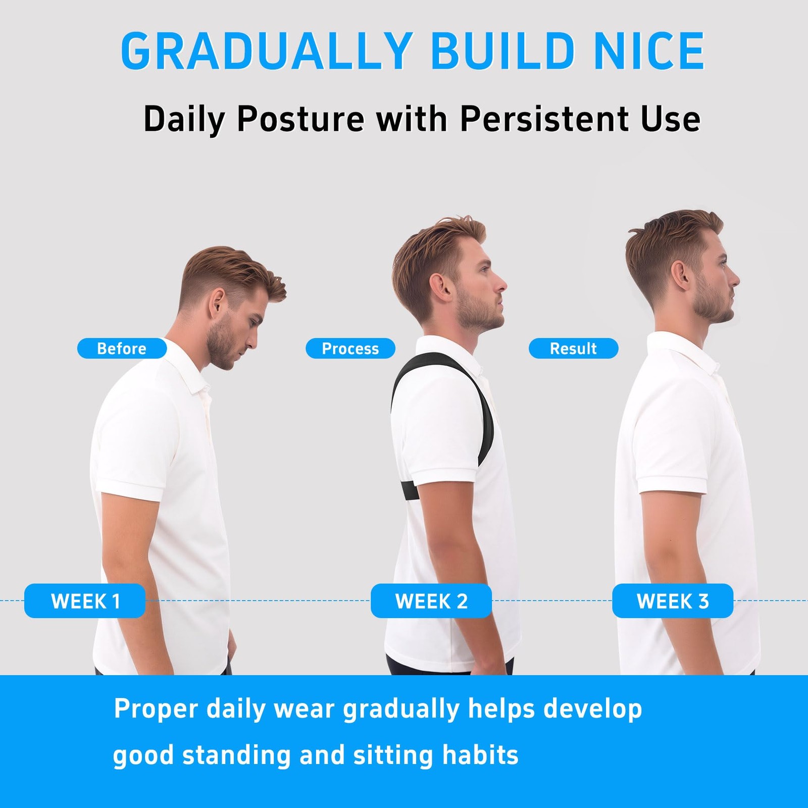 Ycctvar Back Brace Posture Corrector for Women Men XX-Large/XXX-Large, Black