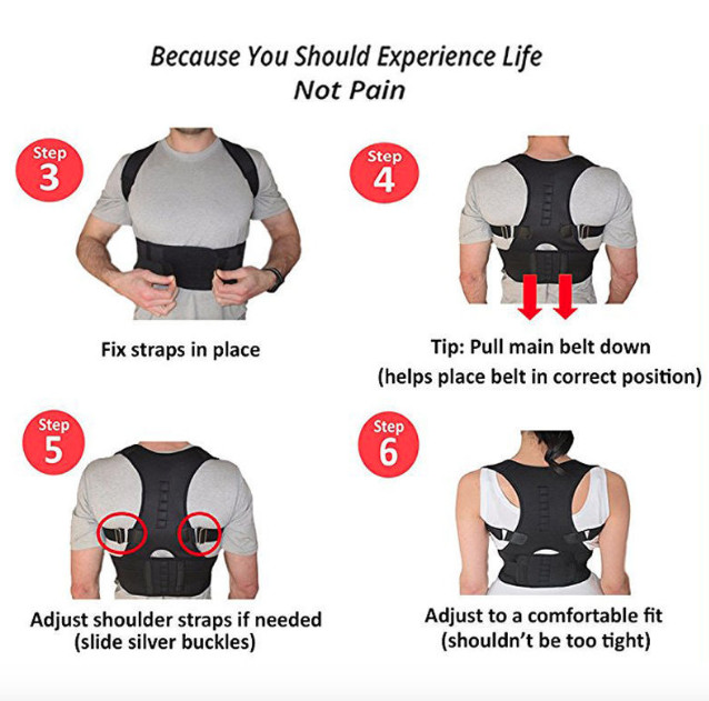 Lower Back Brace Posture Corrector Shoulder Support Waist Belt for Men Women