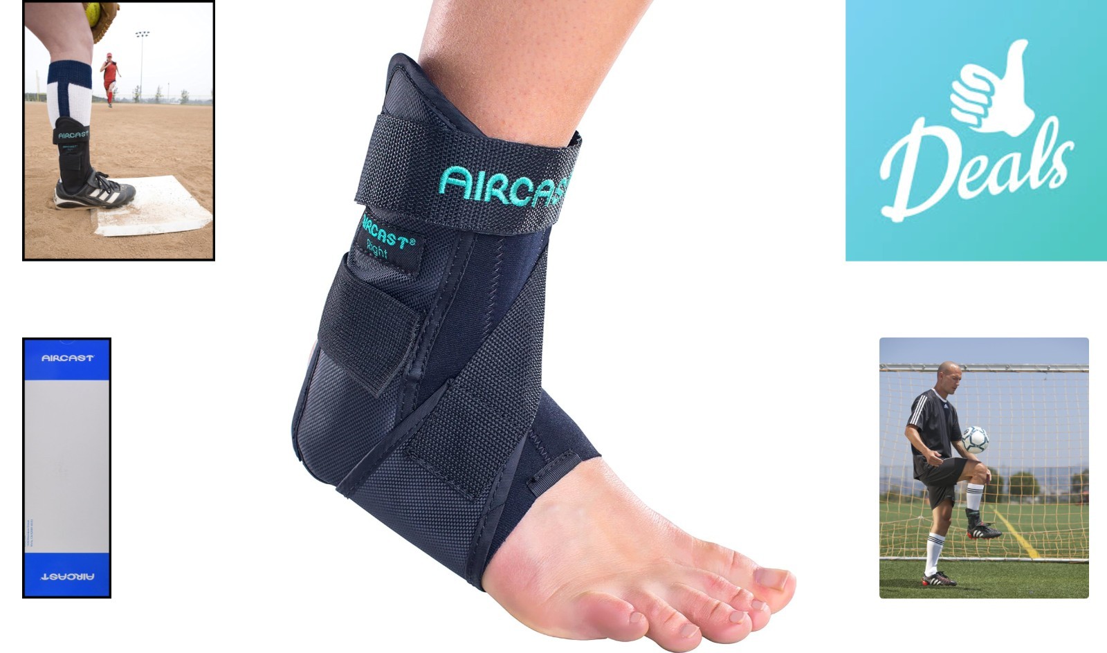 Dual Protection Ankle Brace with Compression and Stability – Medium Right Foot