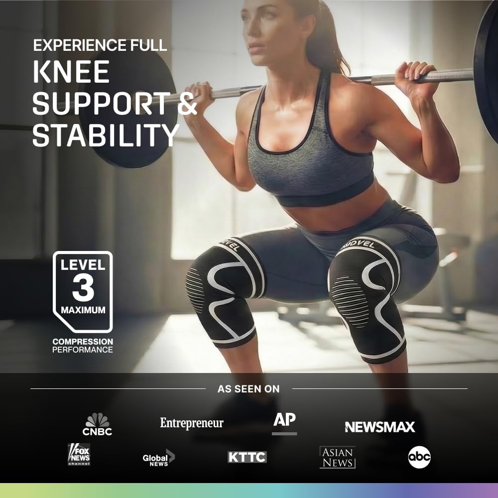 Modvel Knee Brace Black/White Large Set A 2 Pack