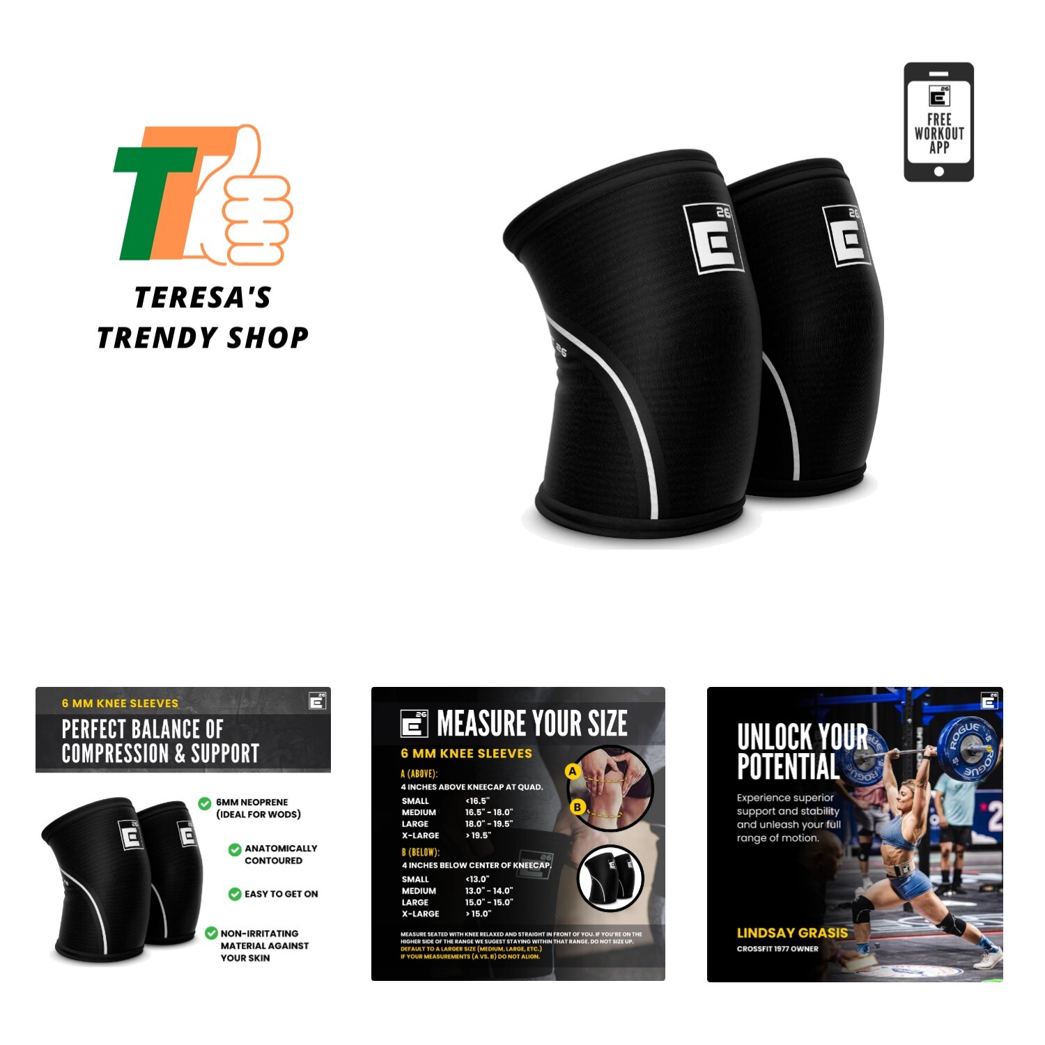 Knee Sleeves for Weightlifting Sold as a Pair – 6mm Neoprene for Optimal Comp…
