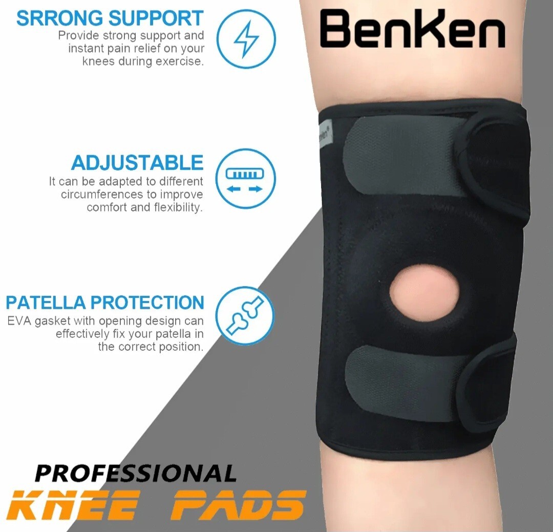 BenKen A pair Knee Brace Stabilizer Wrap Guard Patella F Running Mountaineering