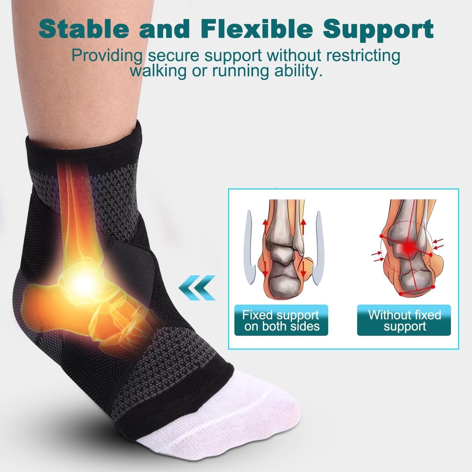 Ankle Support Strap Compression Wrap Bandage Brace Sprain foot Pain Relief US