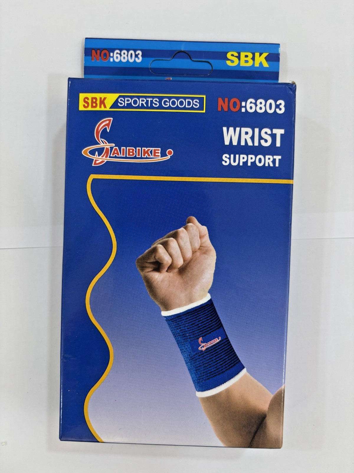 Elastic Wrist Support Brace Compression Sleeve Sports Gym Pain Relief Blue