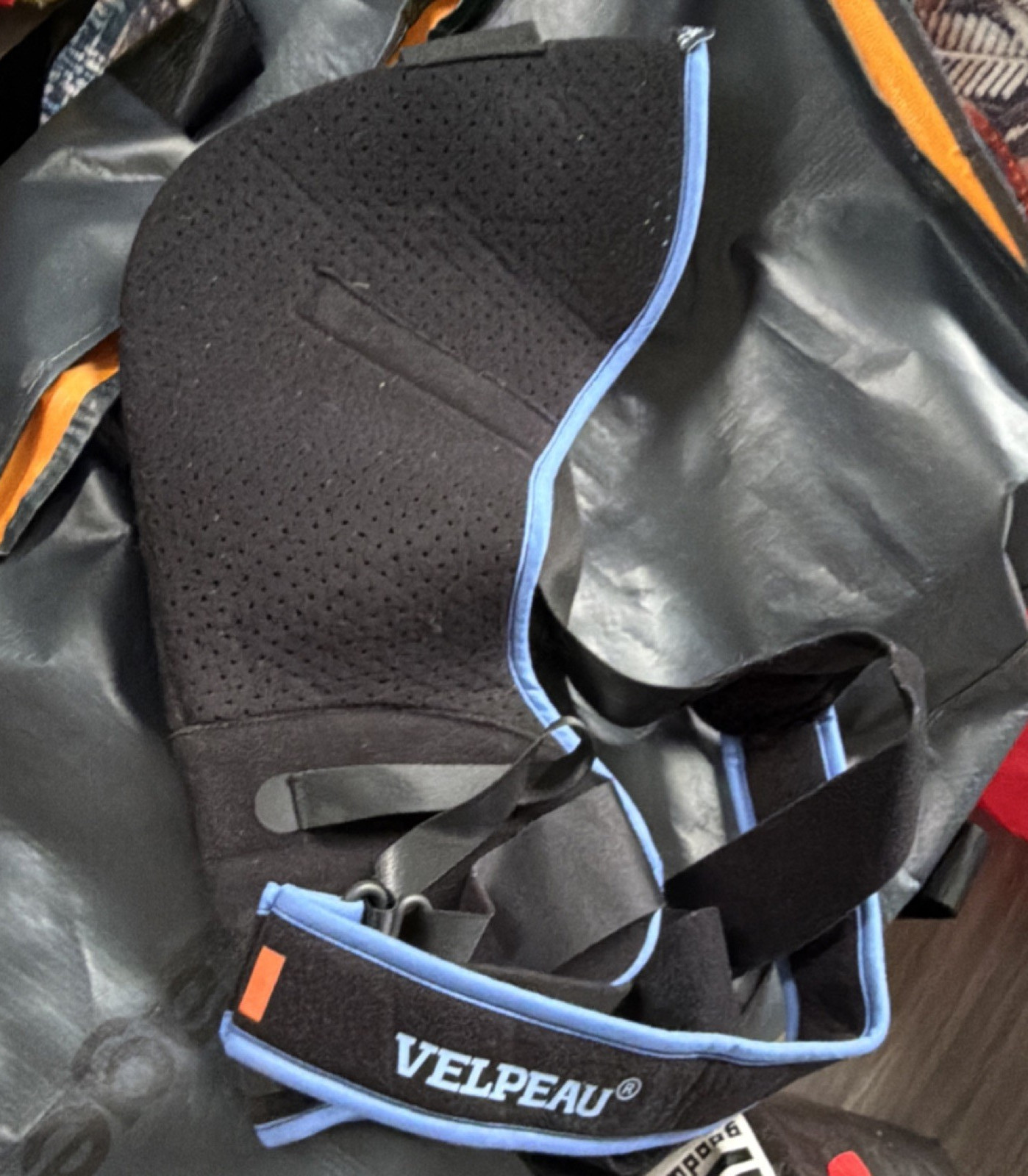 Velpeau Adjustable Arm Sling Shoulder Immobilizer Orthopedic Black Blue Fabric