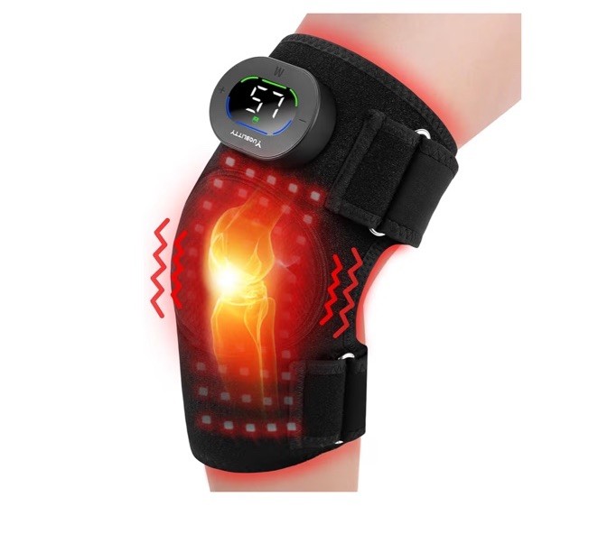 Therapy Knee Brace with Vibration Massage 660Nm 850Nm -Infrared Cordless