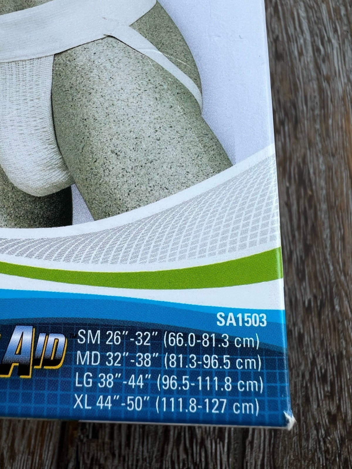 SportAid Athletic Supporter White Mens M (Waist circum. 32-38″)