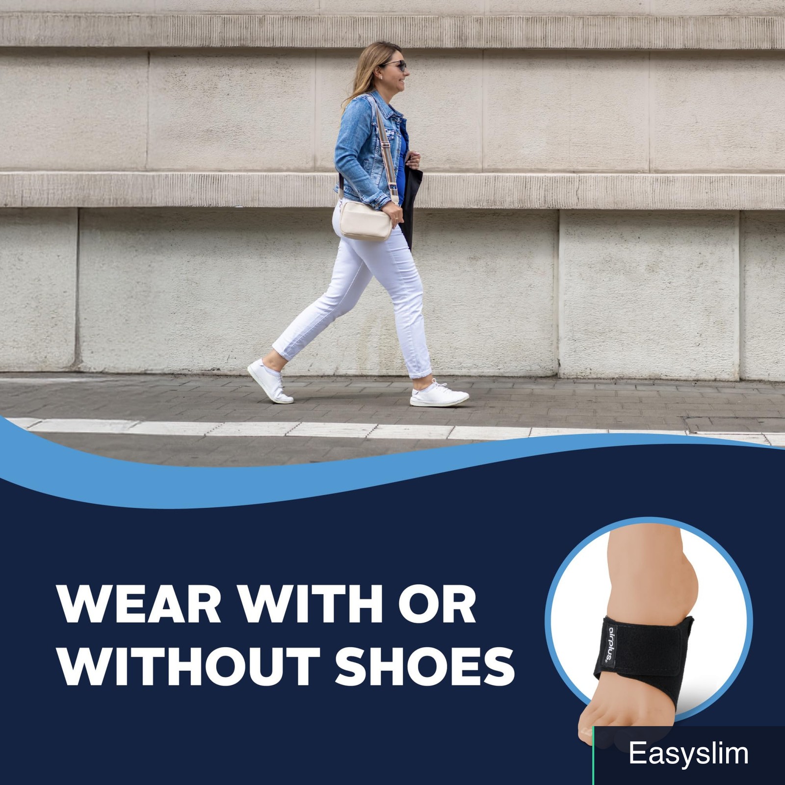 Arch Support Wrap Adjustable Compression Gel Insert One Size Black