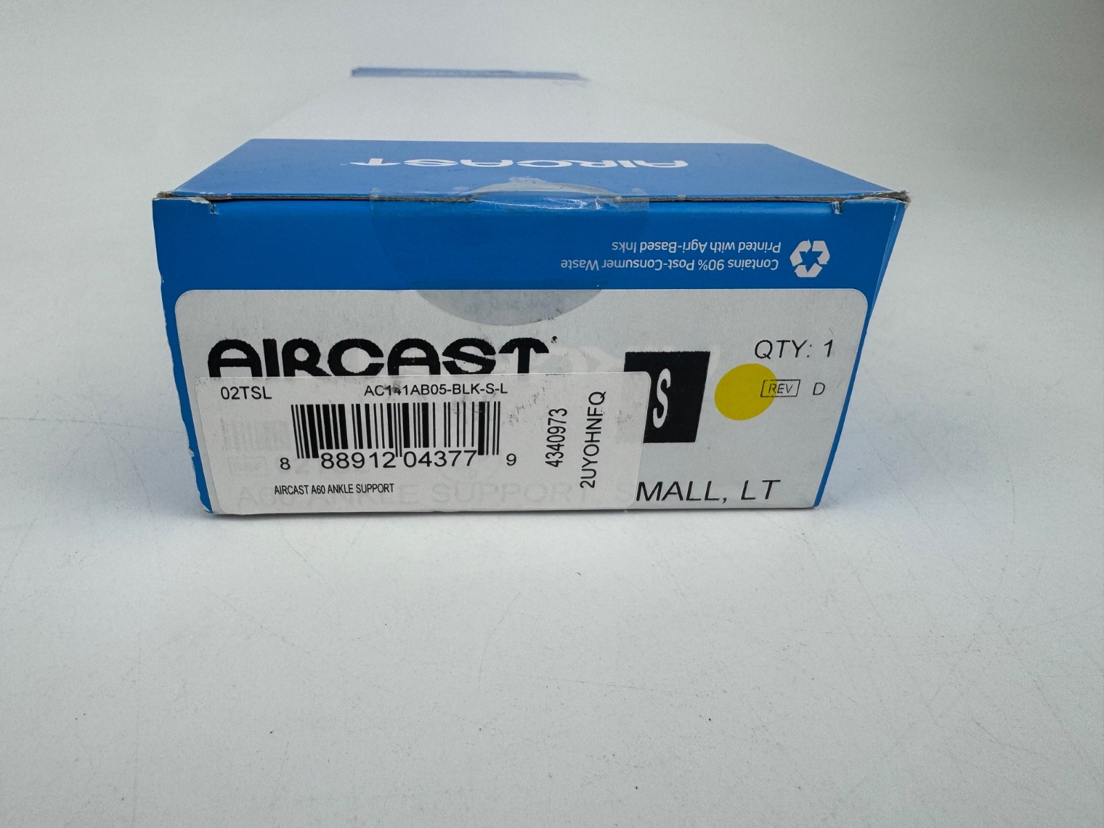 Aircast A60 Ankle Support Brace Left Foot Black Small Men’S 4-7