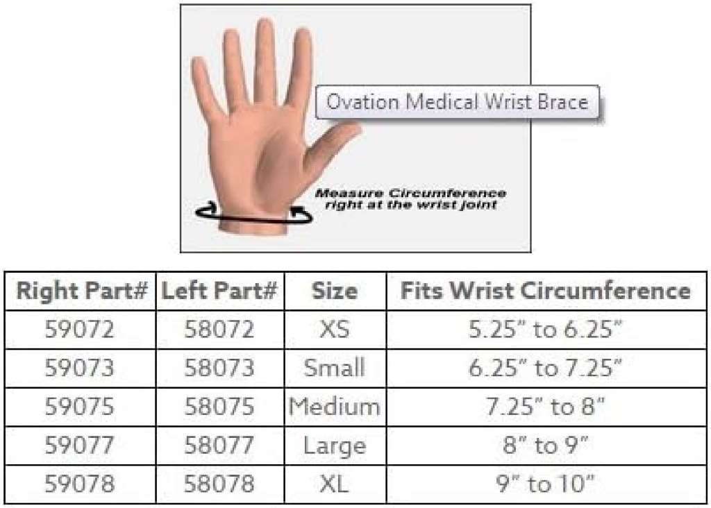 Ovation Medical Wrist Brace Left X-Small
