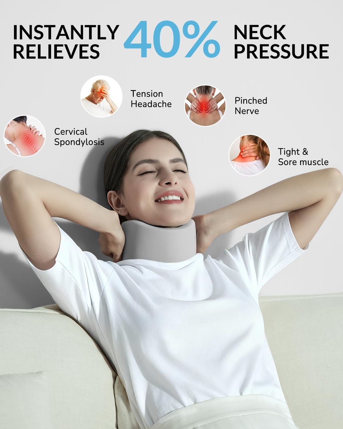 Adjustable Ice Silk Neck Brace – Ergonomic Support for Posture & Snoring Relief