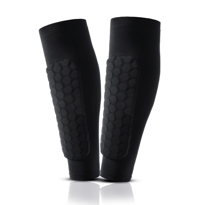 1Pcs Women Men Football Shin Guards Soccer Honeycomb Anti-collision Compression