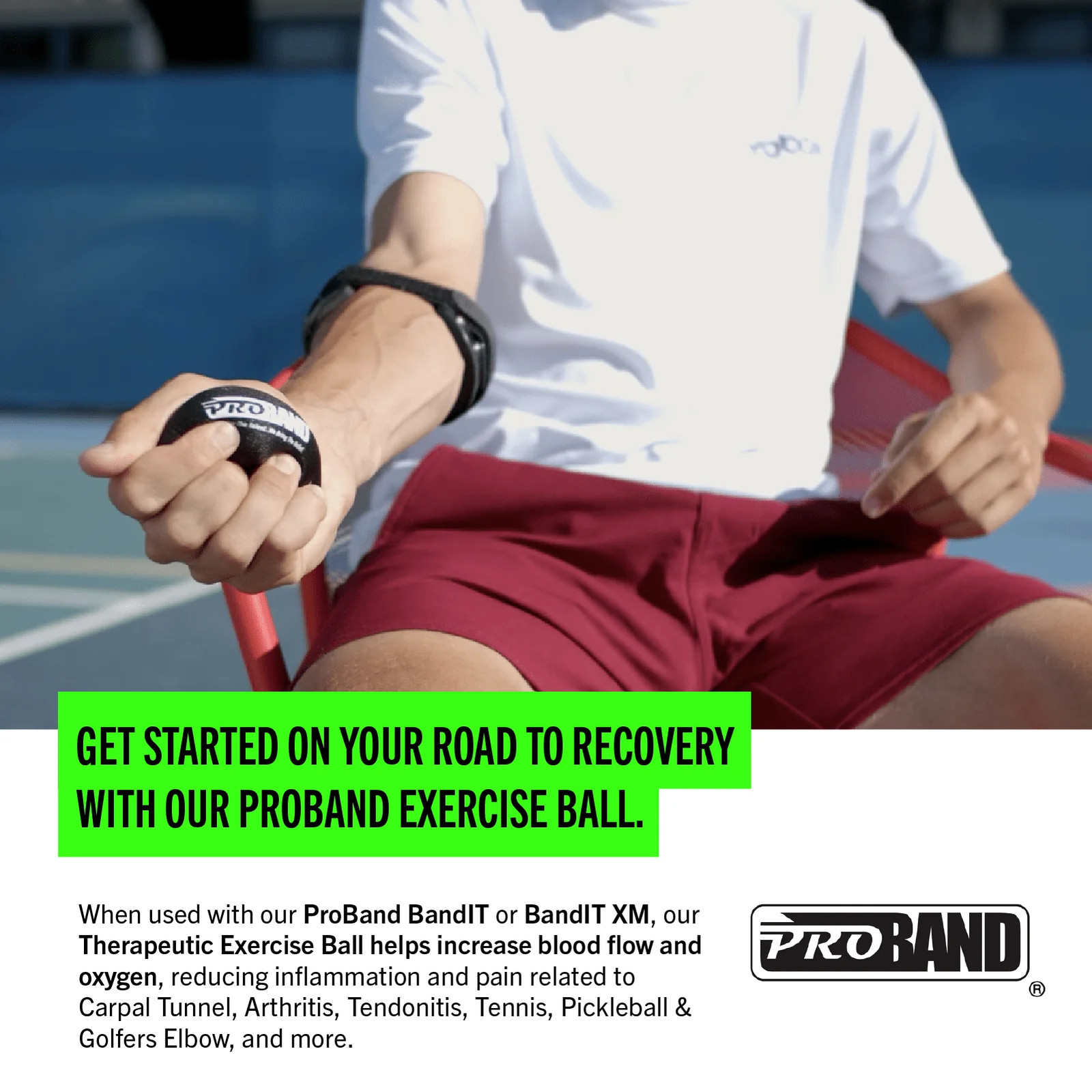 Therapeutic Exercise Ball Compatible Bandit or Bandit XM for Elbow & Forearm