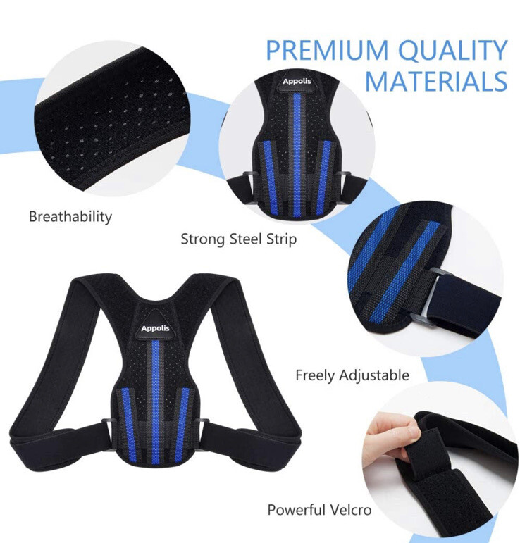 Appolis Posture Corrector Adjustable Back Brace Shoulder Support Unisex 5 Star