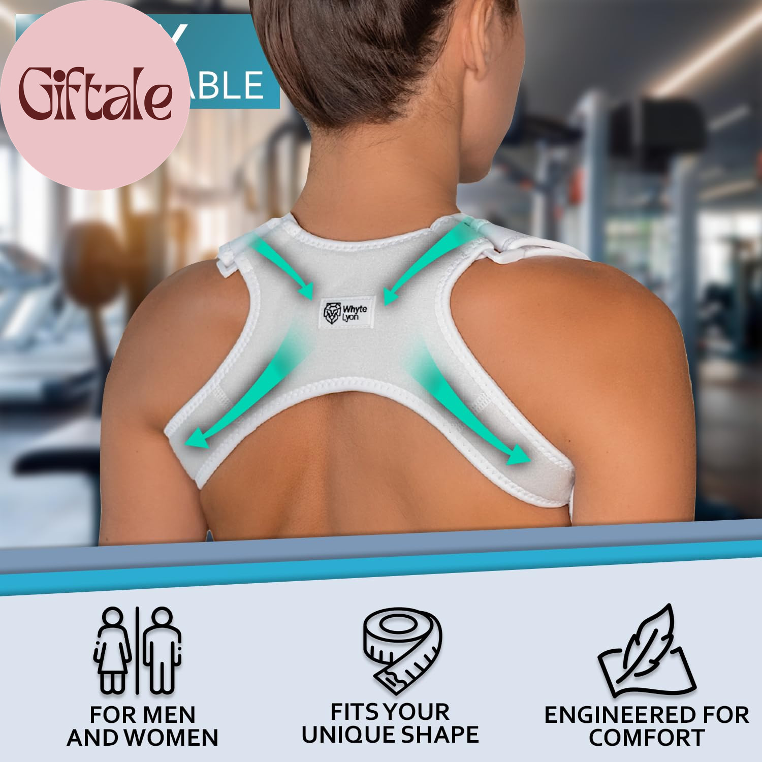 Upper Back Posture and Neck Hump Corrector – for Women and Men – Support Brace a