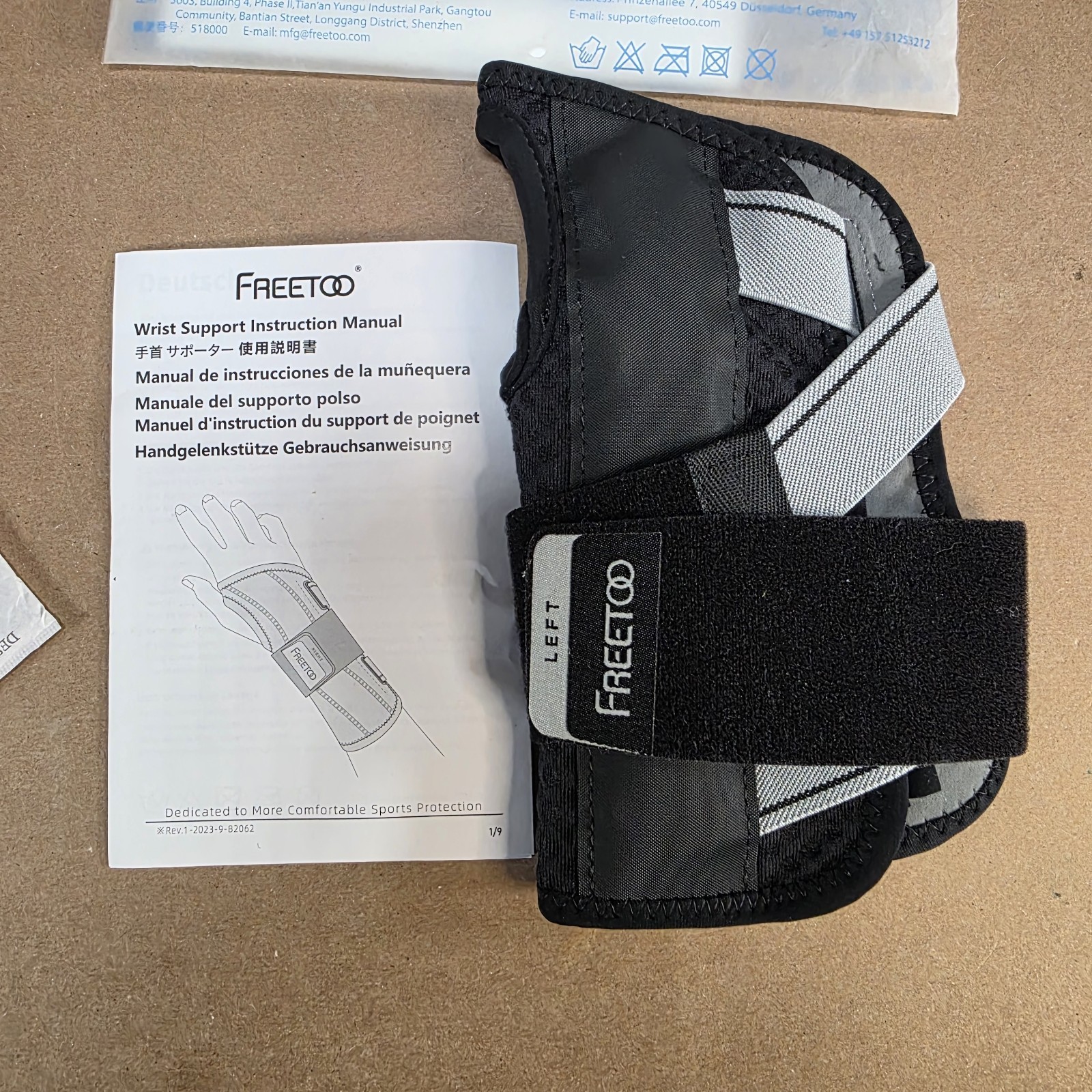 FREETOO Wrist Support Brace Splint S/M Left Hand HP-27 Carpal Tunnel Arthritis