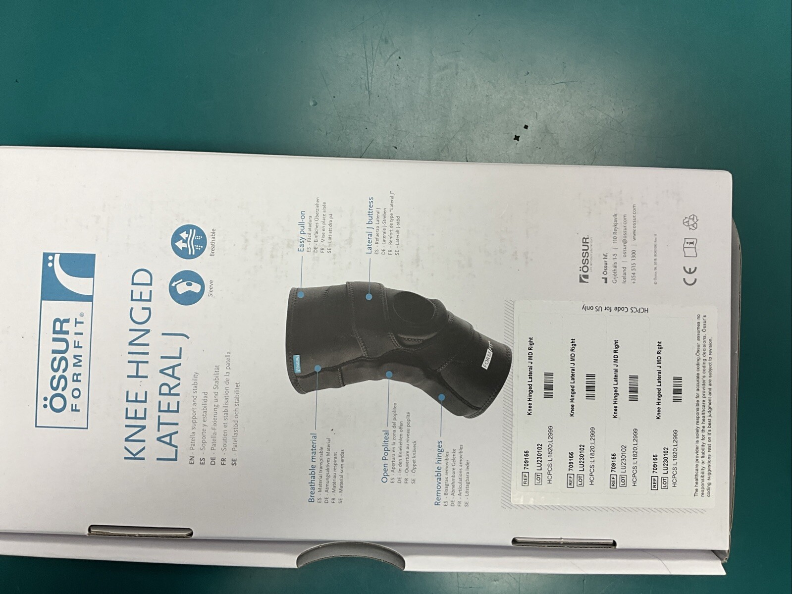 Ossur Form Fit Hinged Knee Brace Lateral J Md Right
