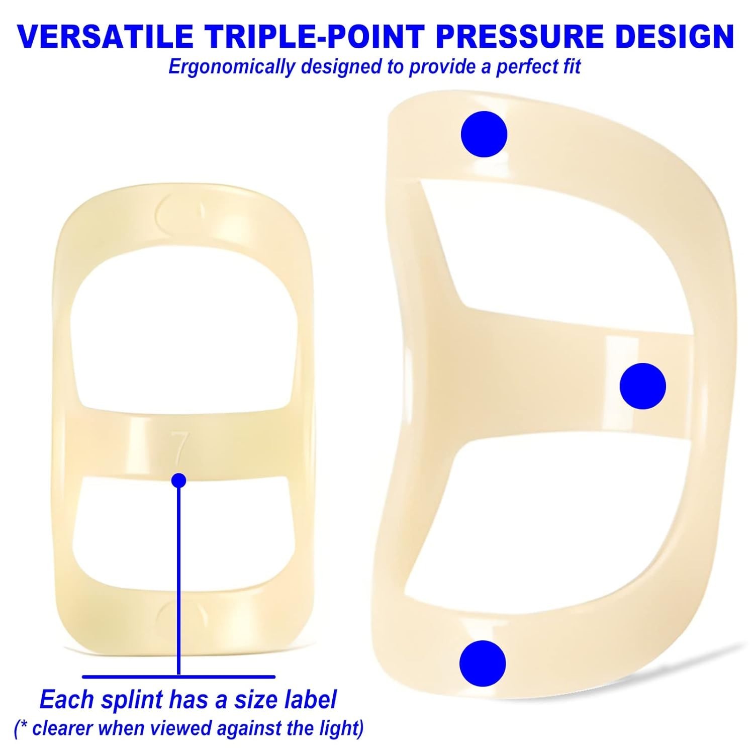 10PCS Finger Splints Kit Trigger Finger Brace Oval Support Sleeves Sizes 4-9