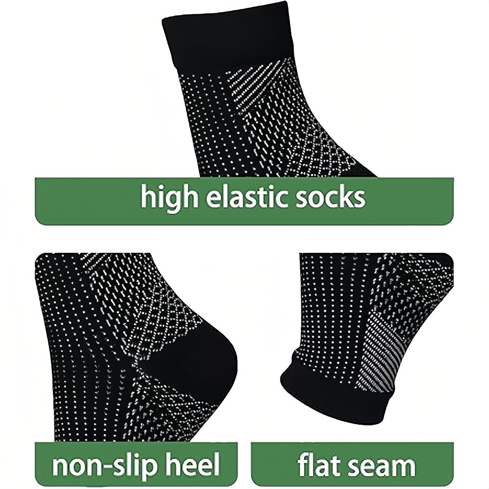 3PK Neuropathy Socks Sooth Relief Compression Socks 20-30 mmHg Circulation Socks