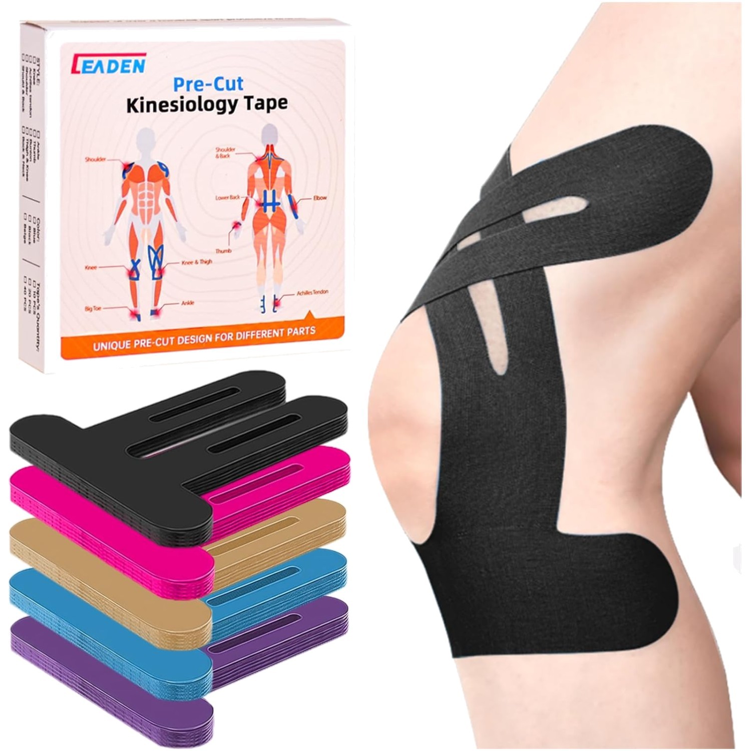 Breathable Kinesiology Tape – 20 Pcs for Enhanced Mobility and Injury Protection