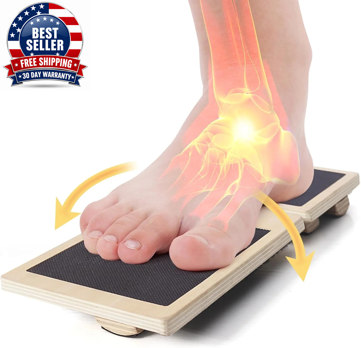 Ankle Strengthener Exerciser for Sprained, Single Foot Balance Board, Non-Slip W