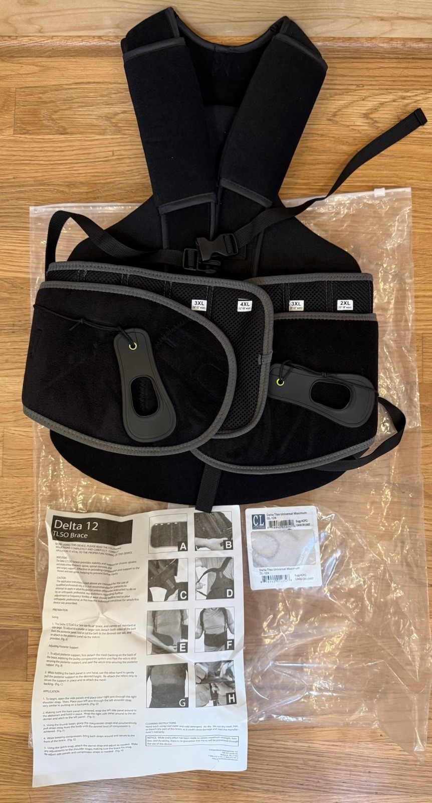 Comfortland Delta 12 TLSO Back Brace Thoracic Support Adjustable S-4XL DL-12X