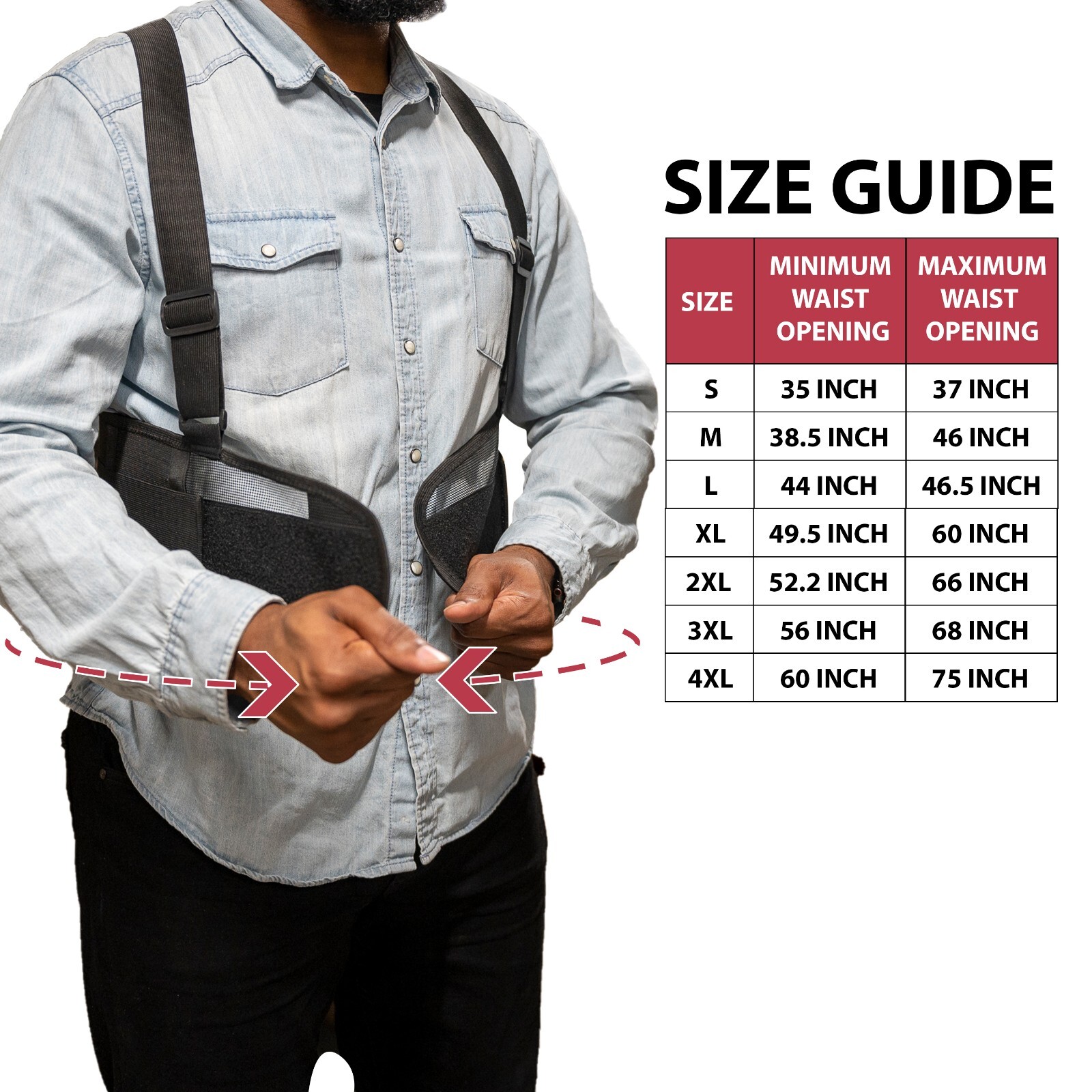 Lifting Support Weight Belt, Lower Back Brace Protects, Black (Pack of 1)