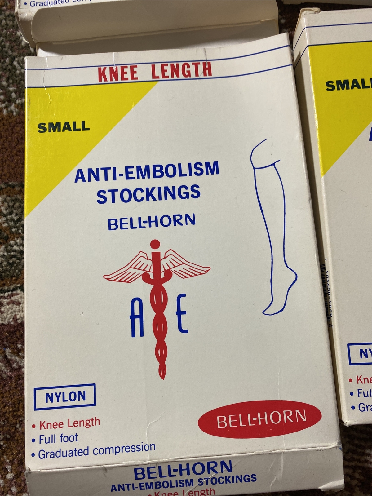 Futuro Anti-Embolism Knee Length Closed Toe Stockings, “Size Small White 4 Pk