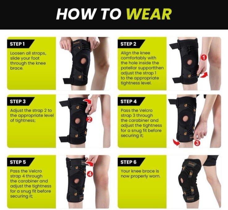 Knee Support with Stays and Cross Straps Meniscus Support Kneecap Stabilizer New
