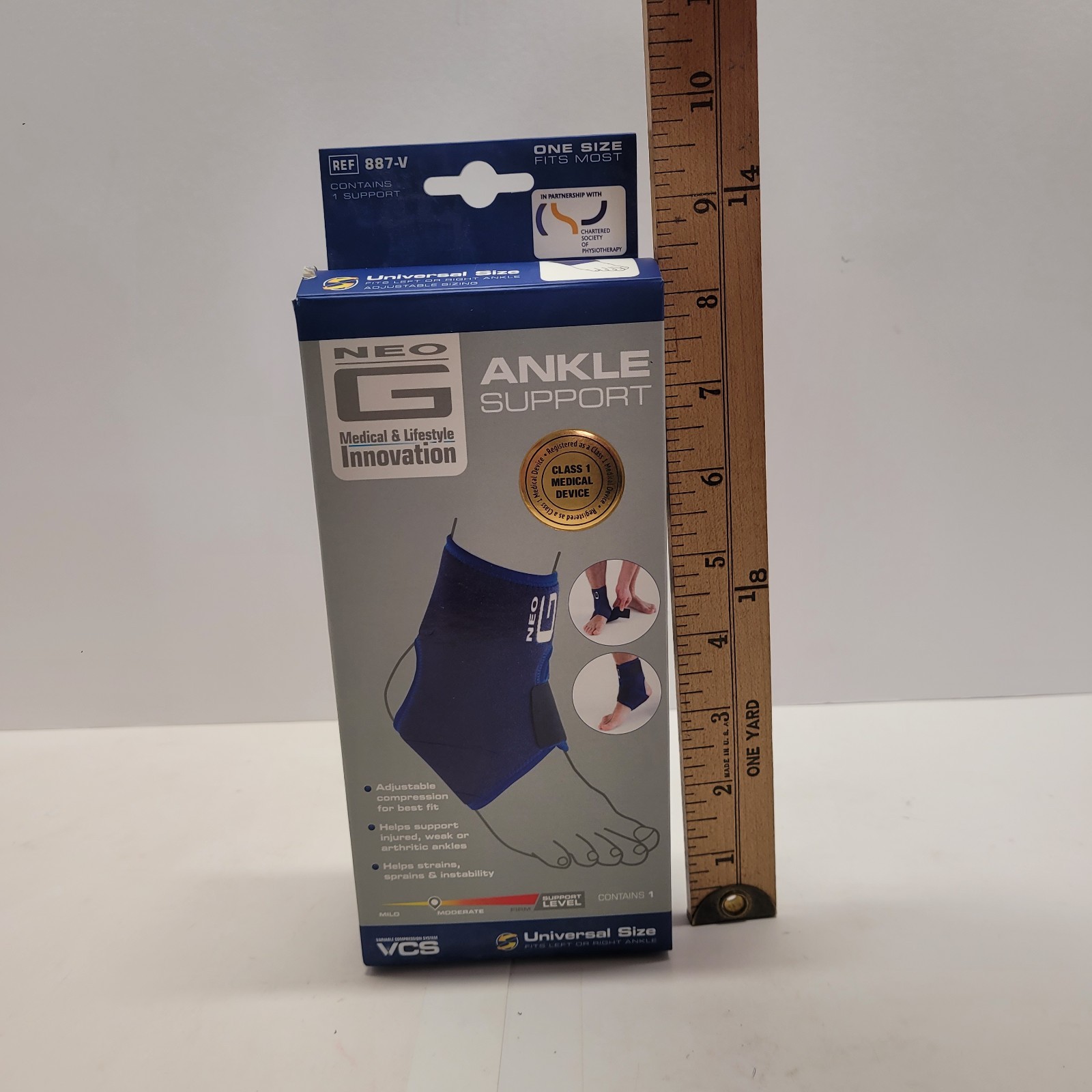 NEO-G Stabilized Ankle Support With Adjustable Strap Universal Size NEW
