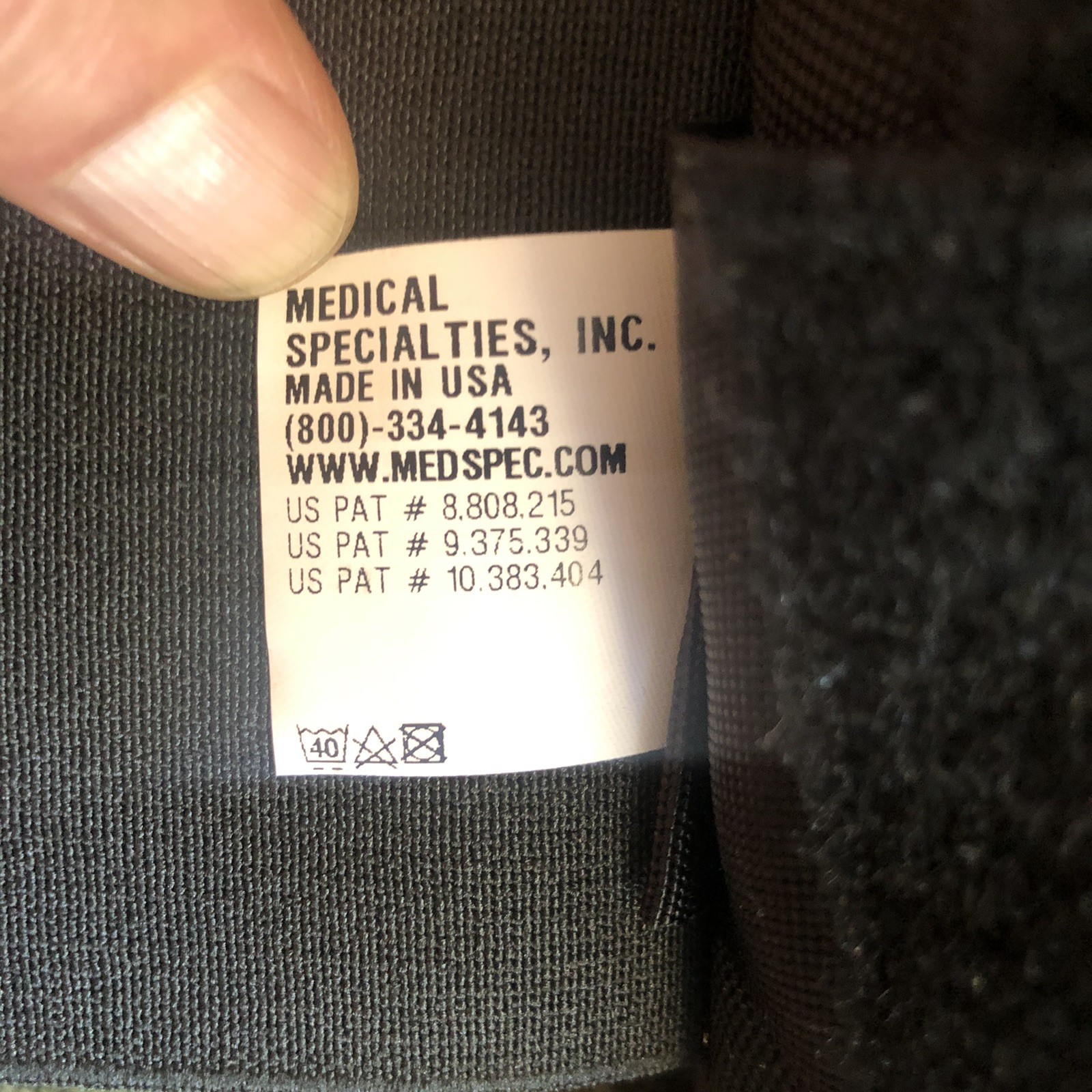Med Spec ASO Ankle Stabilizer Orthosis Small Black 11-12 Inches No Plastic Stays