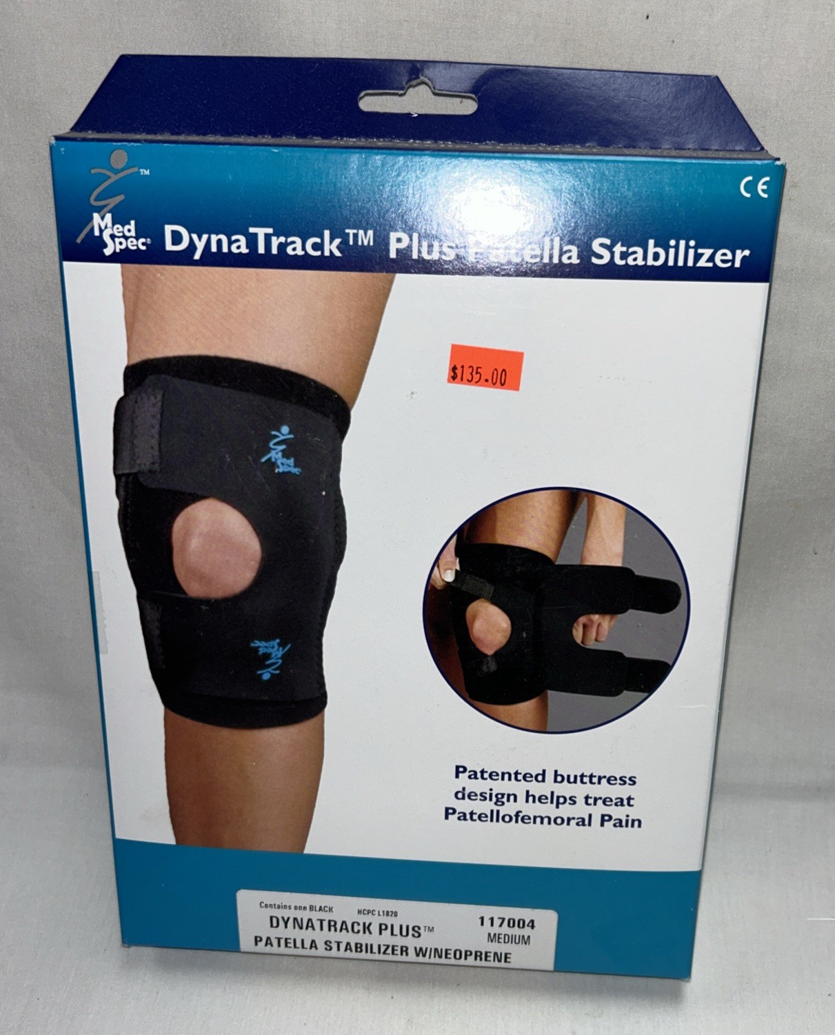 MedSpec DynaTrack Plus Patella Stabilizer w/ Neoprene MINT UNOPENED MED 2X & 3X