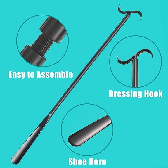 Long Handle Shoehorn & Sock Remover Tool for the Elderly & Disabled