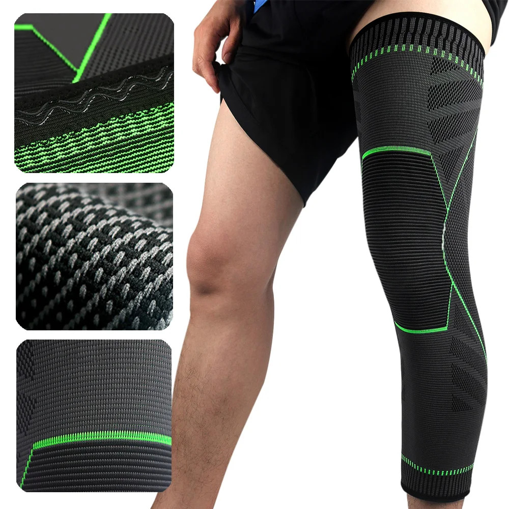 1Pair Sport Knee Support Brace Compression Long Full Legs Sleeve Arthritis Runni