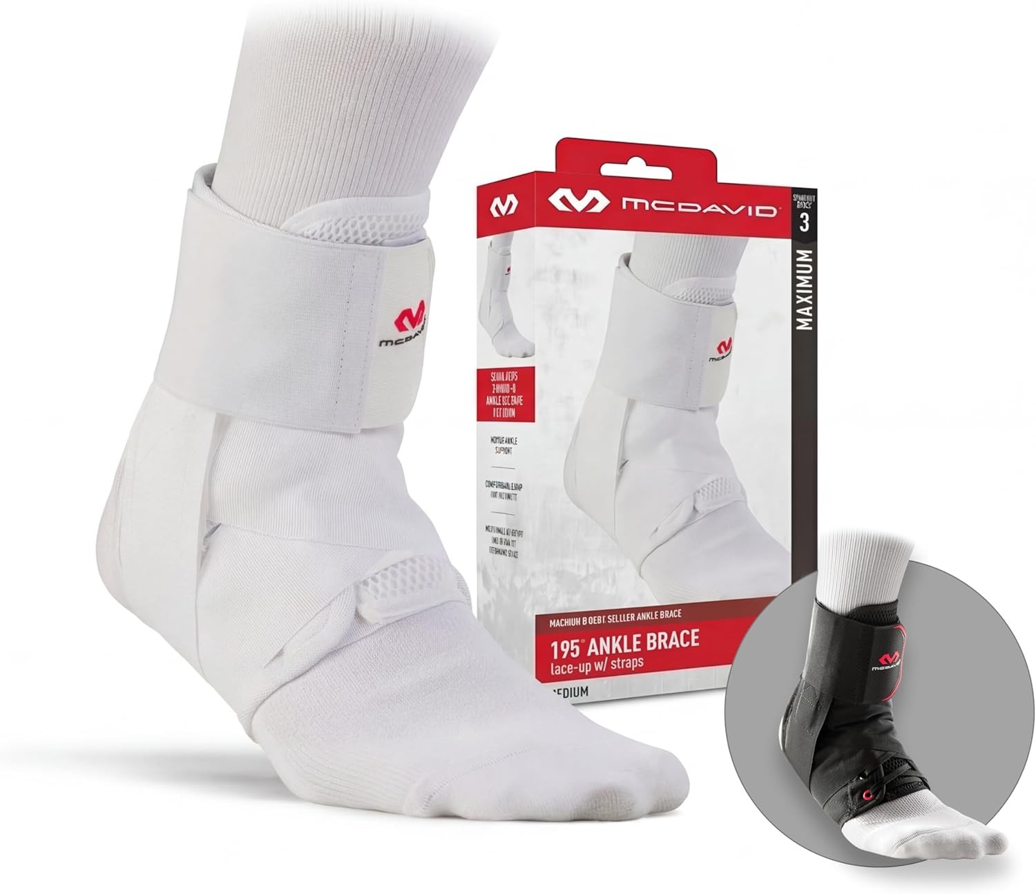 McDavid Ankle Brace Ultralight for Sprained Ankle, Figure 8 Ankle Braces, Lace u