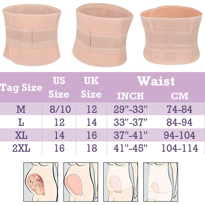 Postpartum Belly Band & Abdominal Binder Post Surgery Compression Wrap Recovery