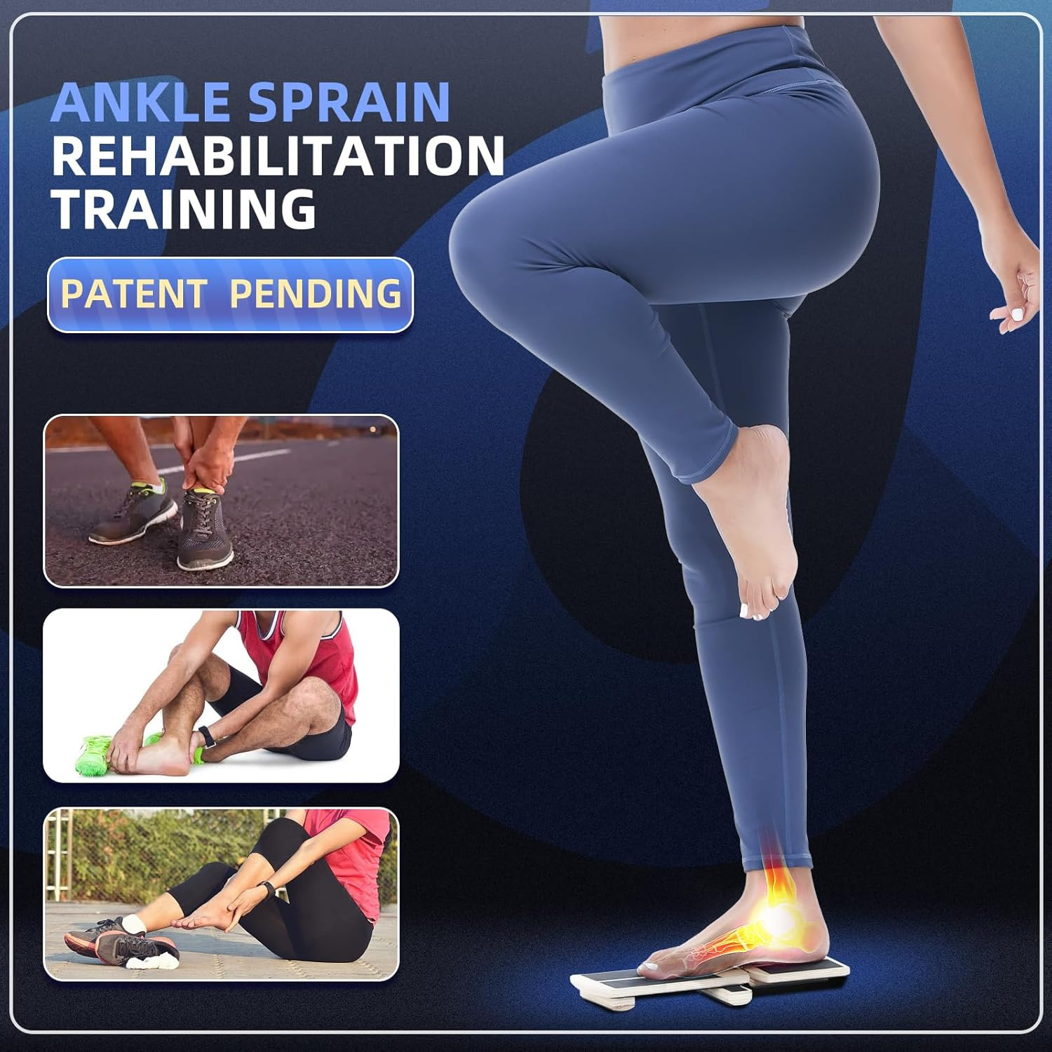 Ankle Foot Strengthener Exerciser for Sprained, Single Leg Balance Board, Postur