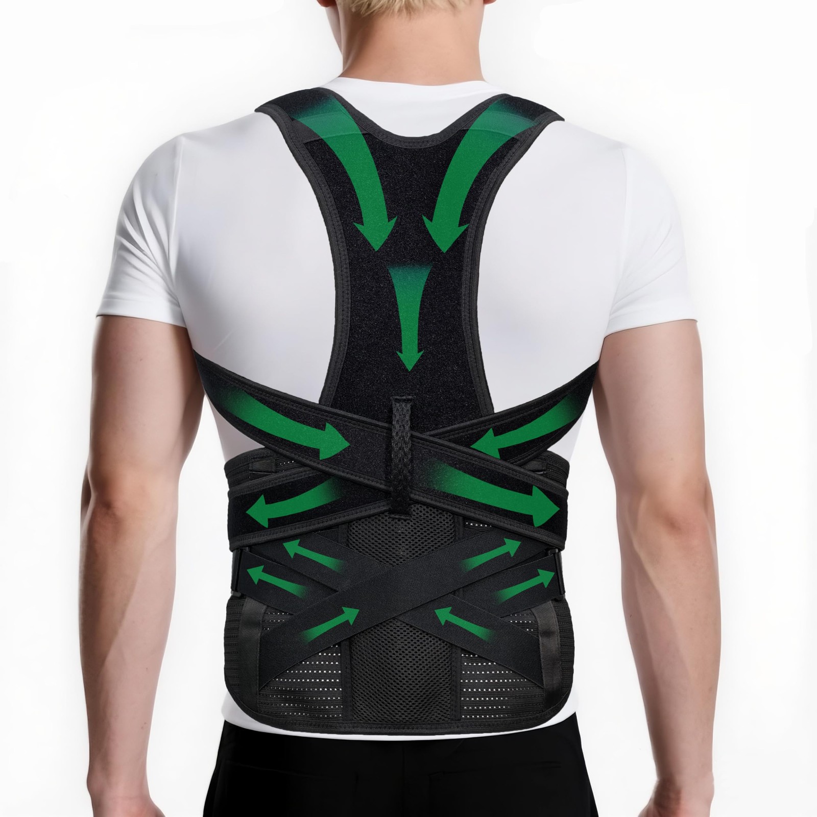 Upgraded Back Brace Posture Corrector for and Men – Adjustable Back Brace wit…